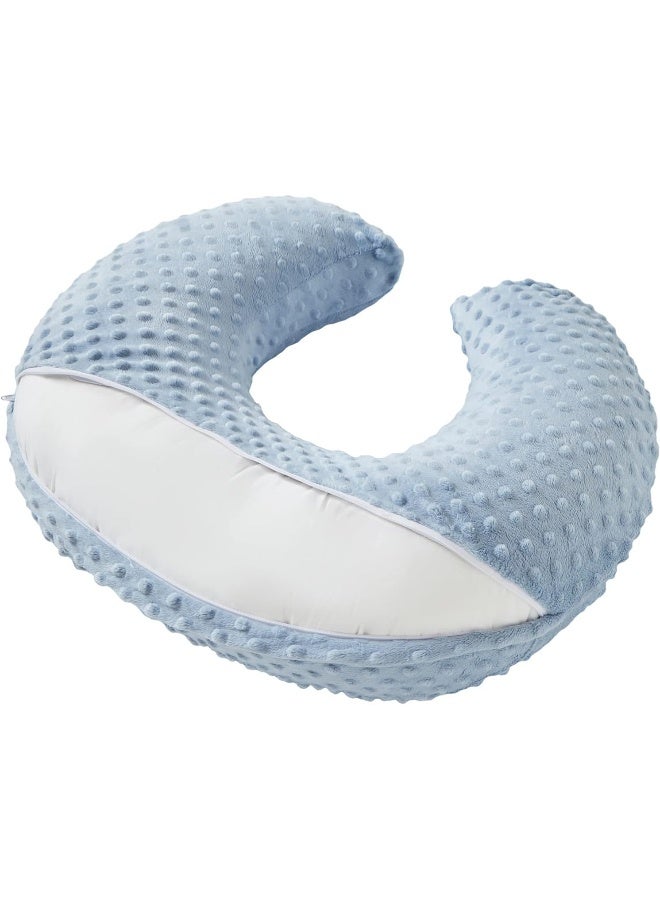 Aullar Nursing Pillow and Positioner for Breastfeeding and Bottle Feeding, Propping Baby, Tummy Time, Baby Sitting Support, Awake-Time Support (Blue) - Image 2